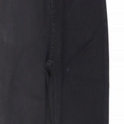 TU Womens Black Cotton Skinny Jeans Size 10 L27 in Regular Button