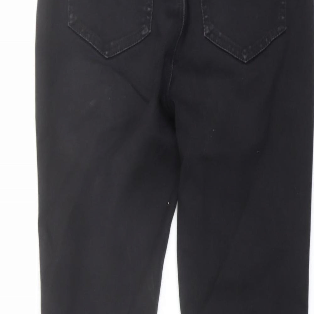 TU Womens Black Cotton Skinny Jeans Size 10 L27 in Regular Button