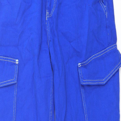 Denim & Co. Womens Blue Cotton Straight Jeans Size 12 L30 in Regular Button