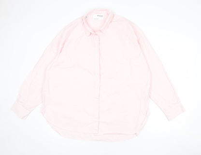 Womens UK Size 14 Selected Femme Pink Basic Button-Up