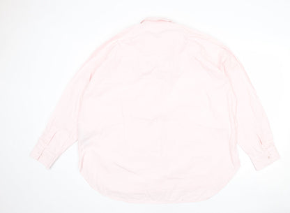 Womens UK Size 14 Selected Femme Pink Basic Button-Up