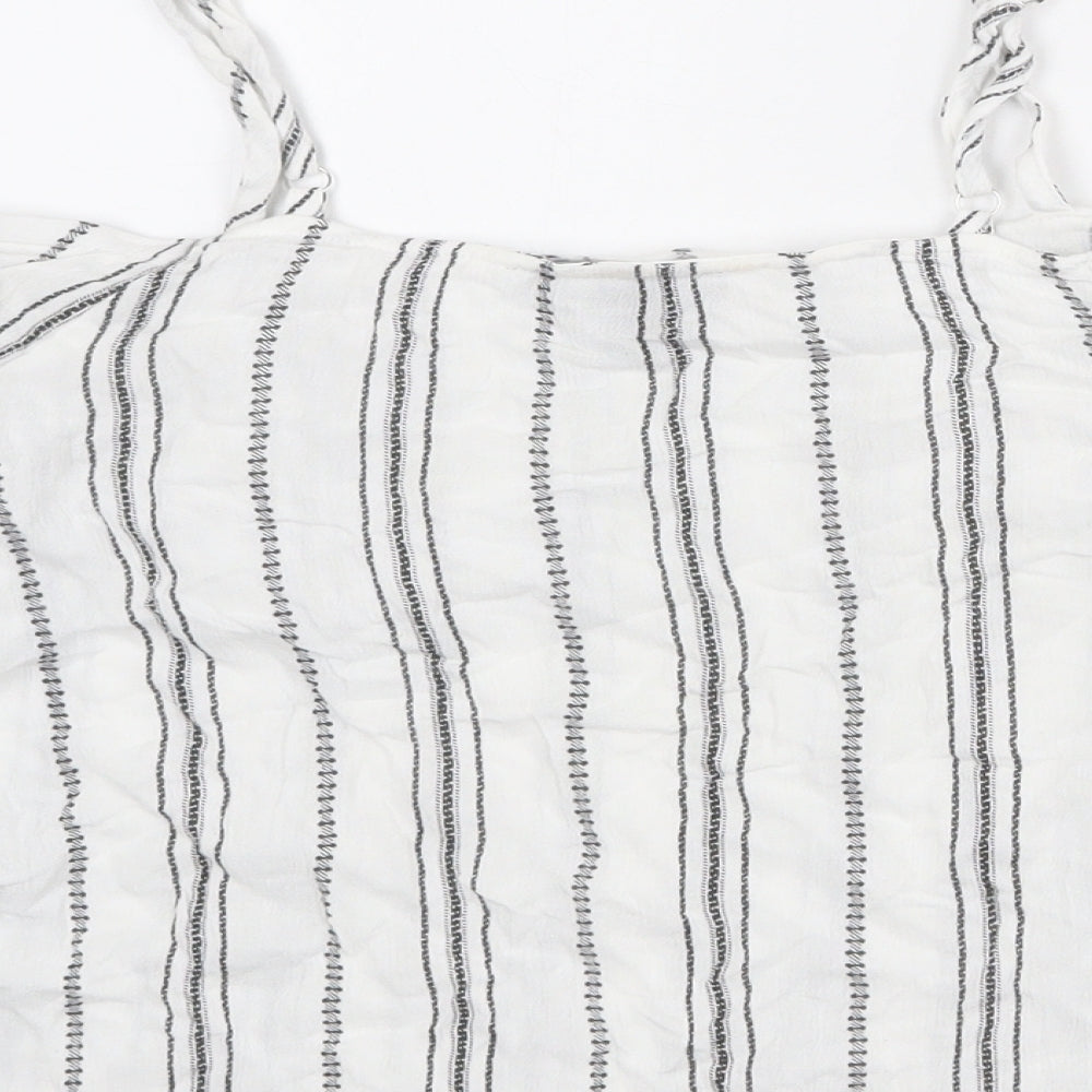 Womens UK Size 10 New Look White Basic Blouse