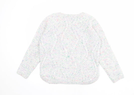 Indigo Womens Multicoloured Round Neck Acrylic Pullover Jumper Size 12