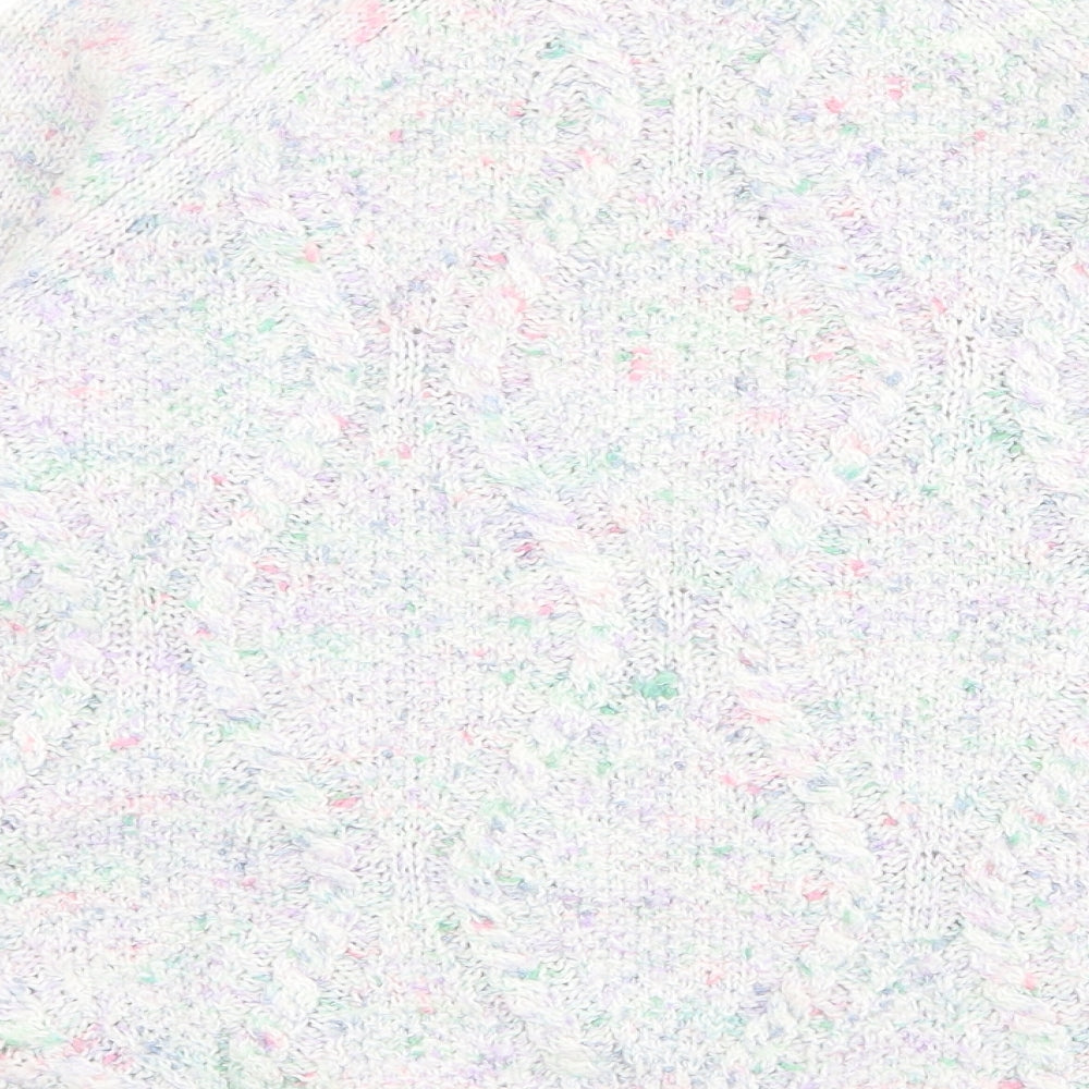 Indigo Womens Multicoloured Round Neck Acrylic Pullover Jumper Size 12