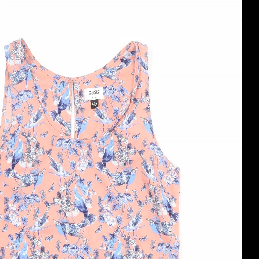 Womens UK Size 8 Oasis Pink Basic Tank