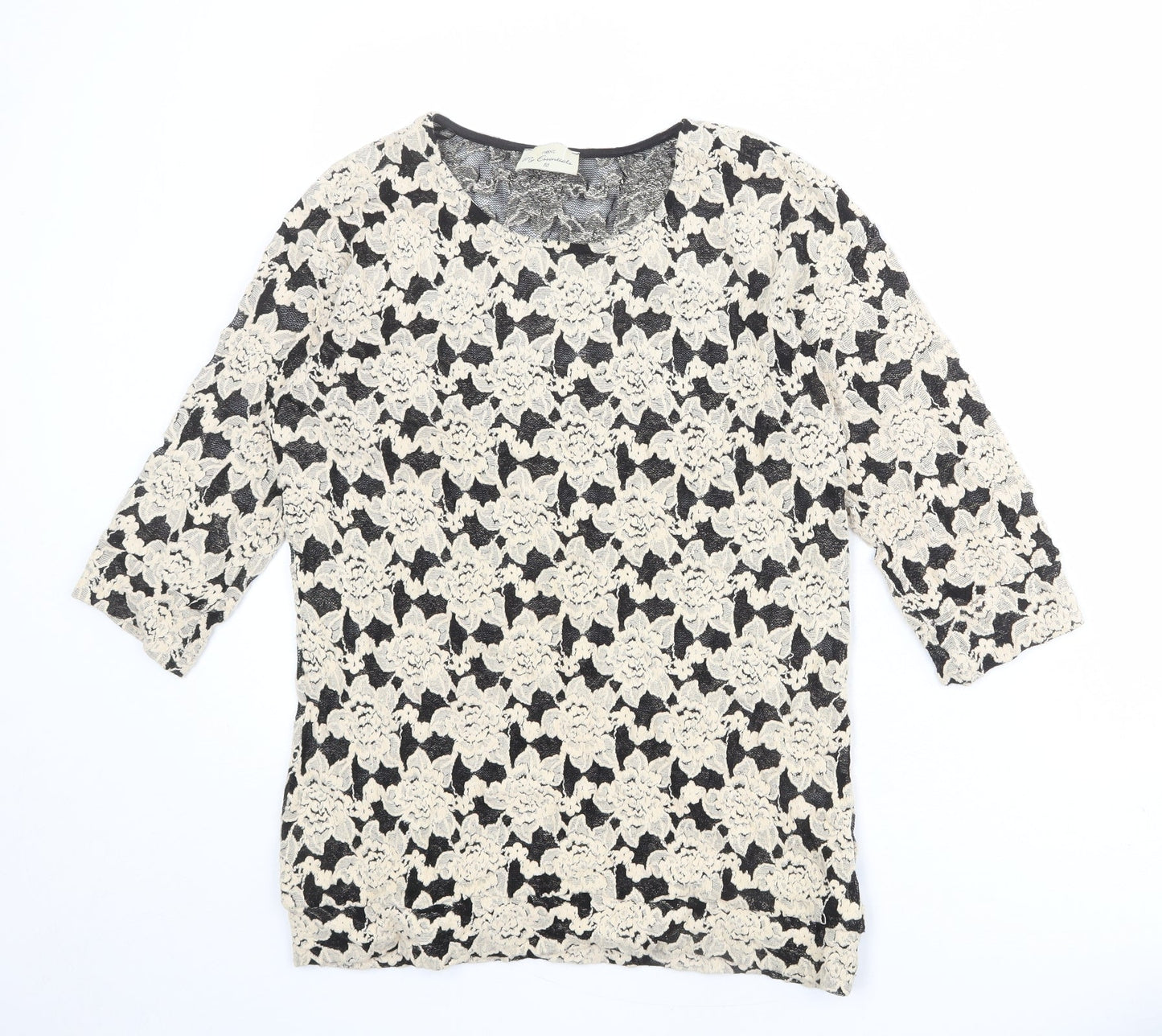 Womens UK Size 10 NEXT Beige Basic Blouse