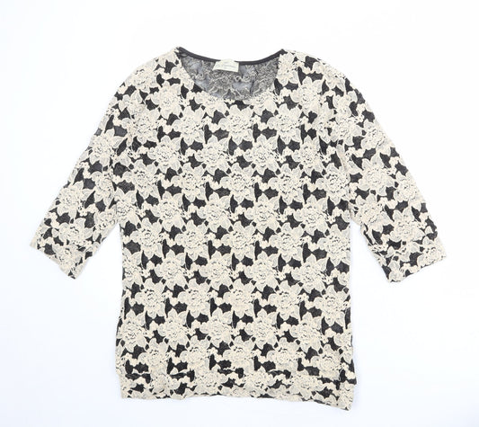 Womens UK Size 10 NEXT Beige Basic Blouse