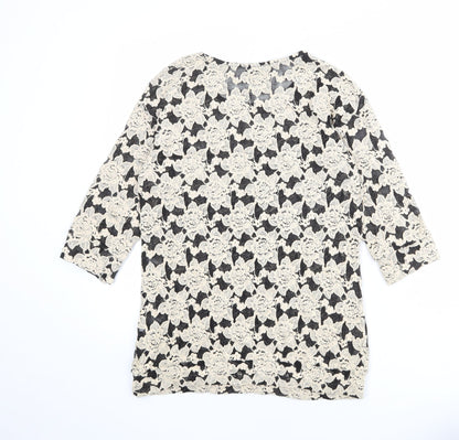 Womens UK Size 10 NEXT Beige Basic Blouse