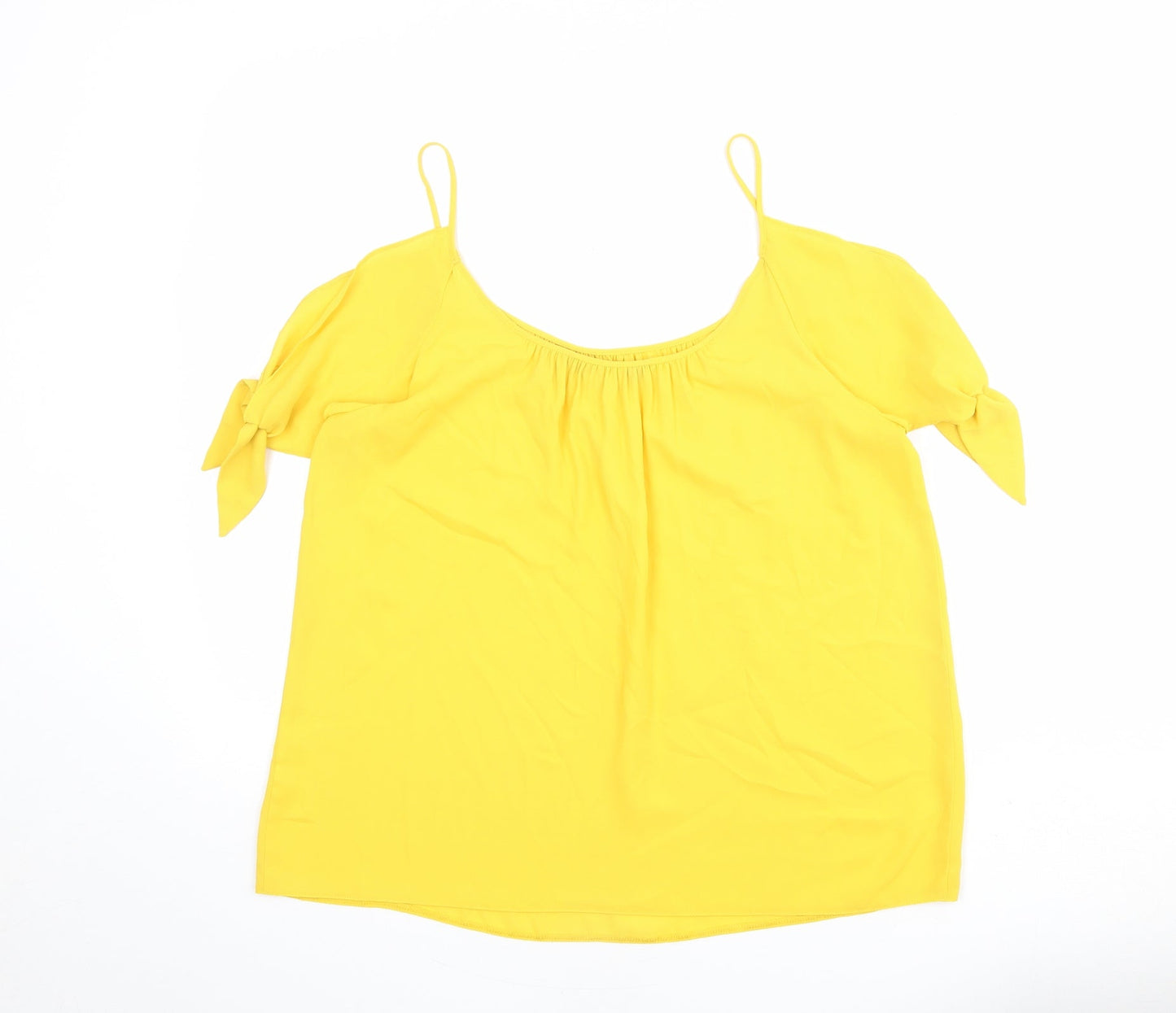 Womens UK Size 12 Dorothy Perkins Yellow Basic Blouse