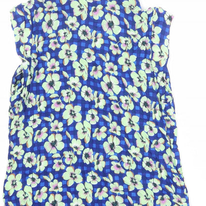 Womens UK Size 6 NEXT Blue Basic Button-Up