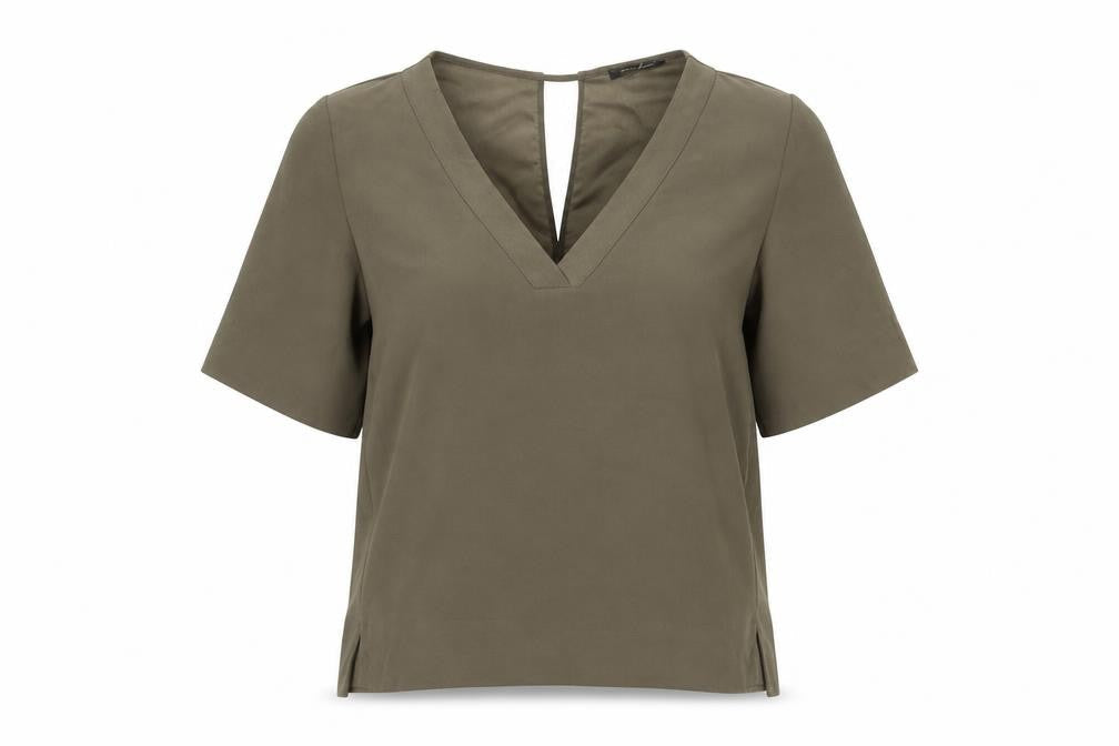 Womens UK Size 10 River Island Green Basic Blouse