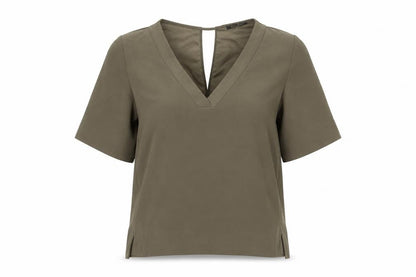 Womens UK Size 10 River Island Green Basic Blouse