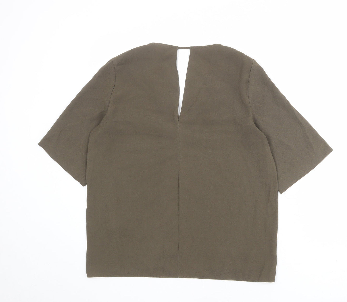 Womens UK Size 10 River Island Green Basic Blouse