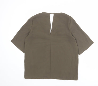 Womens UK Size 10 River Island Green Basic Blouse