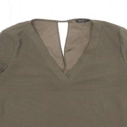 Womens UK Size 10 River Island Green Basic Blouse