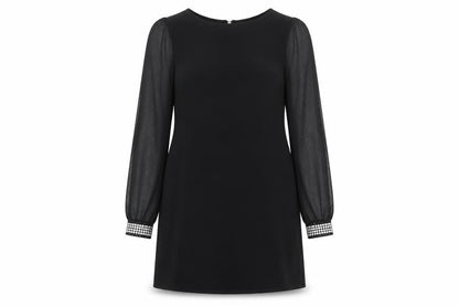 Billie & Blossom Womens Black Polyester A-Line Size 10 Boat Neck Pullover