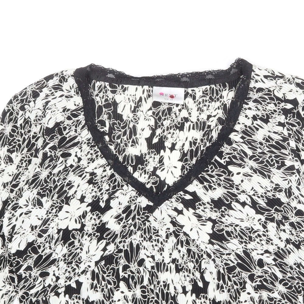 Womens UK Size 14 NEXT Black Basic T-Shirt
