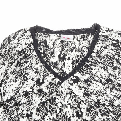 Womens UK Size 14 NEXT Black Basic T-Shirt