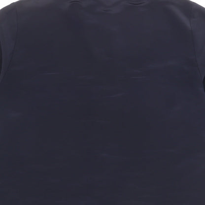 Womens UK Size 14 Planet Blue Basic Button-Up