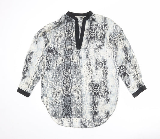 Womens UK Size S Zara Multicoloured Basic Blouse