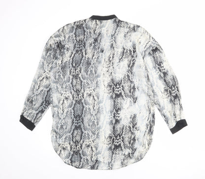 Womens UK Size S Zara Multicoloured Basic Blouse
