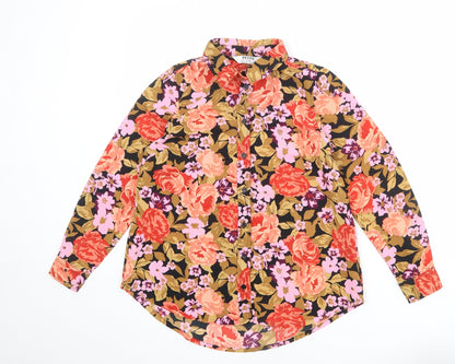 Womens UK Size 6 Dorothy Perkins Multicoloured Basic Button-Up