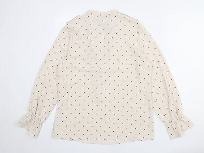 Womens UK Size 12 Marks and Spencer Beige Basic Blouse