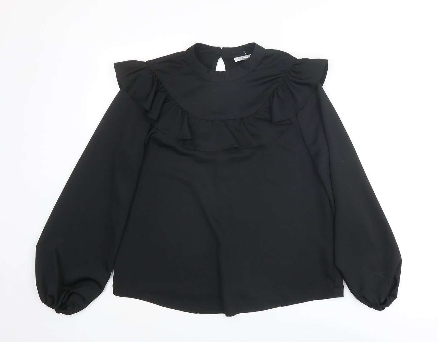 Womens UK Size 10 Topshop Black Basic Blouse