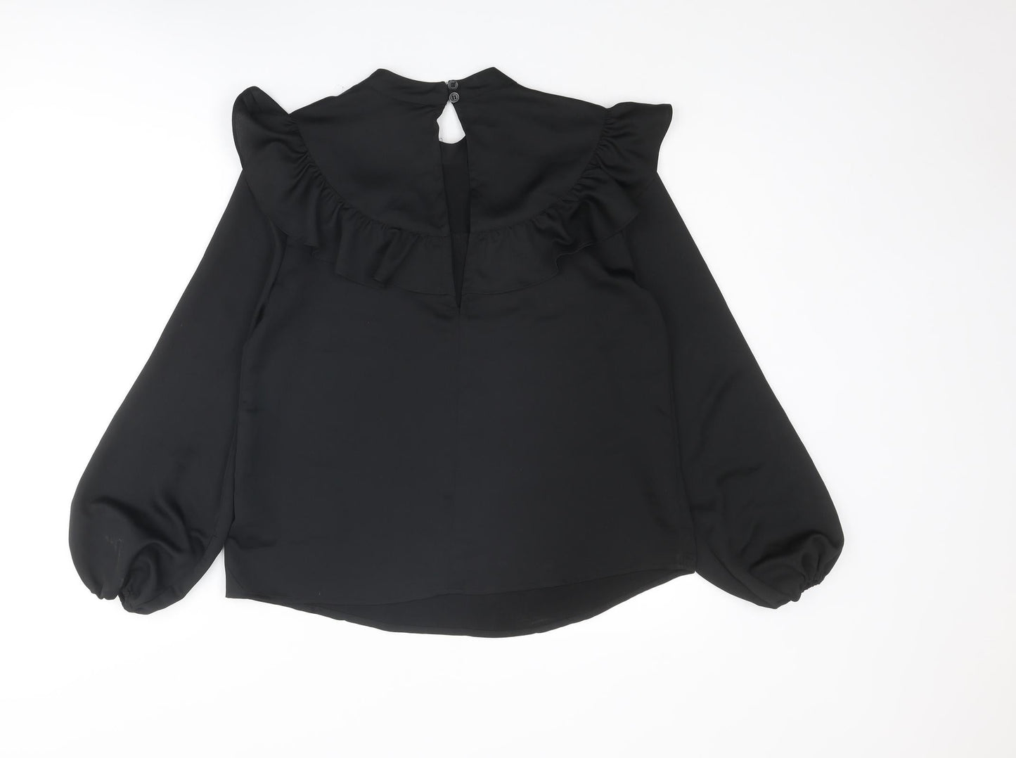 Womens UK Size 10 Topshop Black Basic Blouse