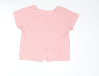 Womens UK Size 10 Marks and Spencer Pink Basic T-Shirt