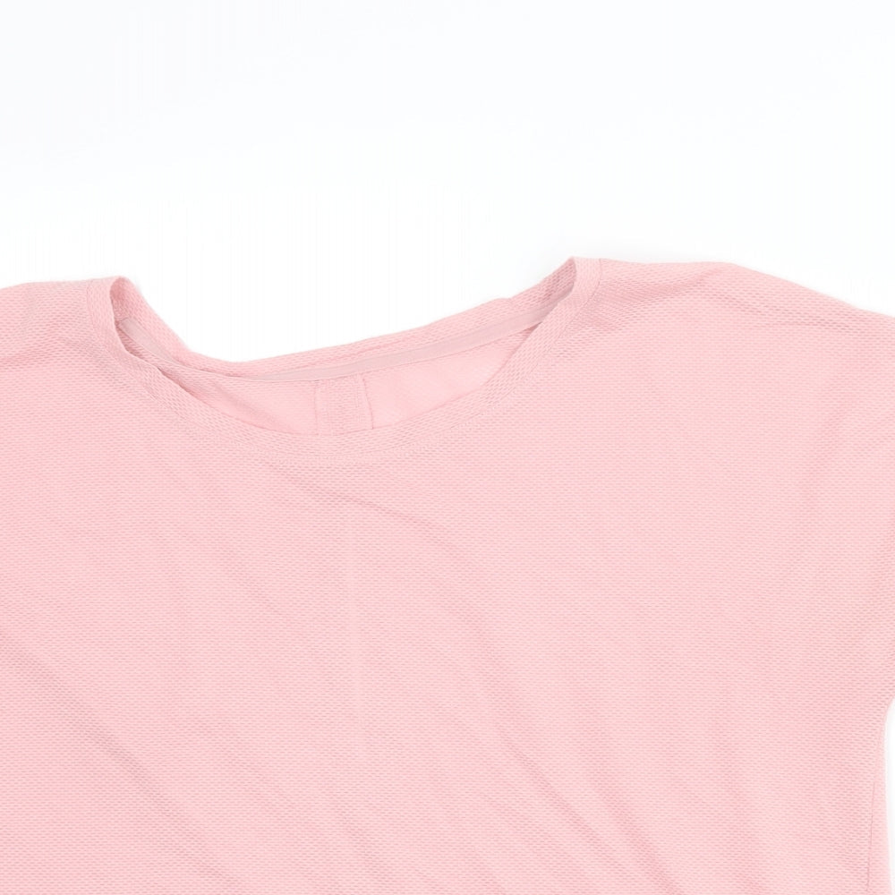 Womens UK Size 10 Marks and Spencer Pink Basic T-Shirt