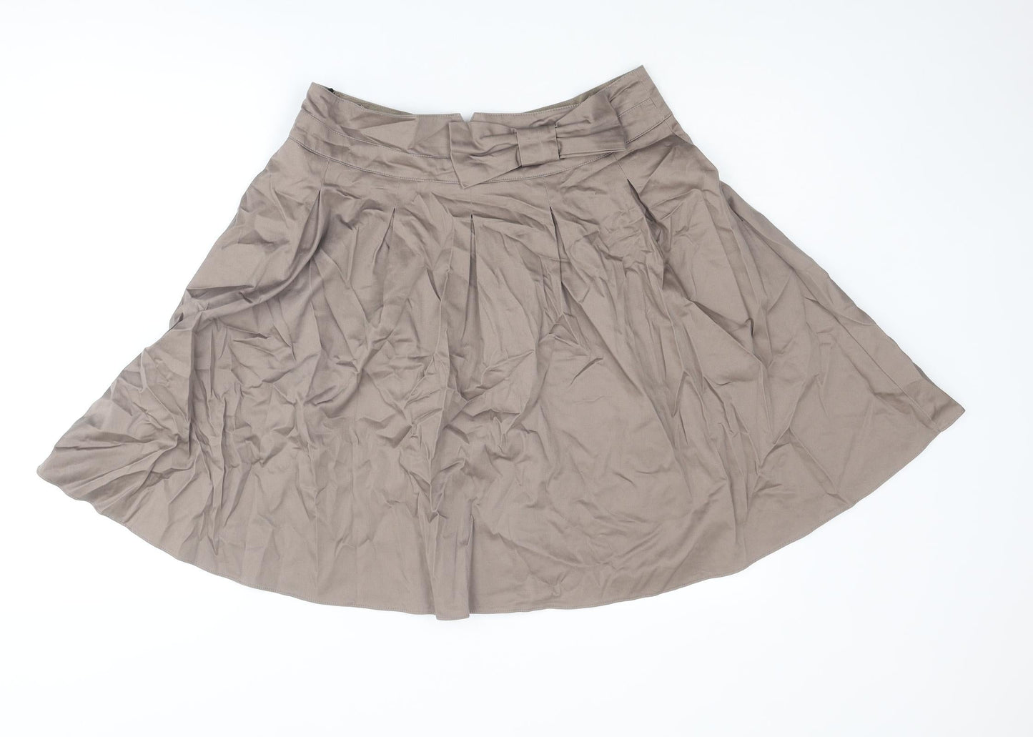 Dorothy Perkins Womens Brown Cotton Tulip Skirt Size 14 Zip