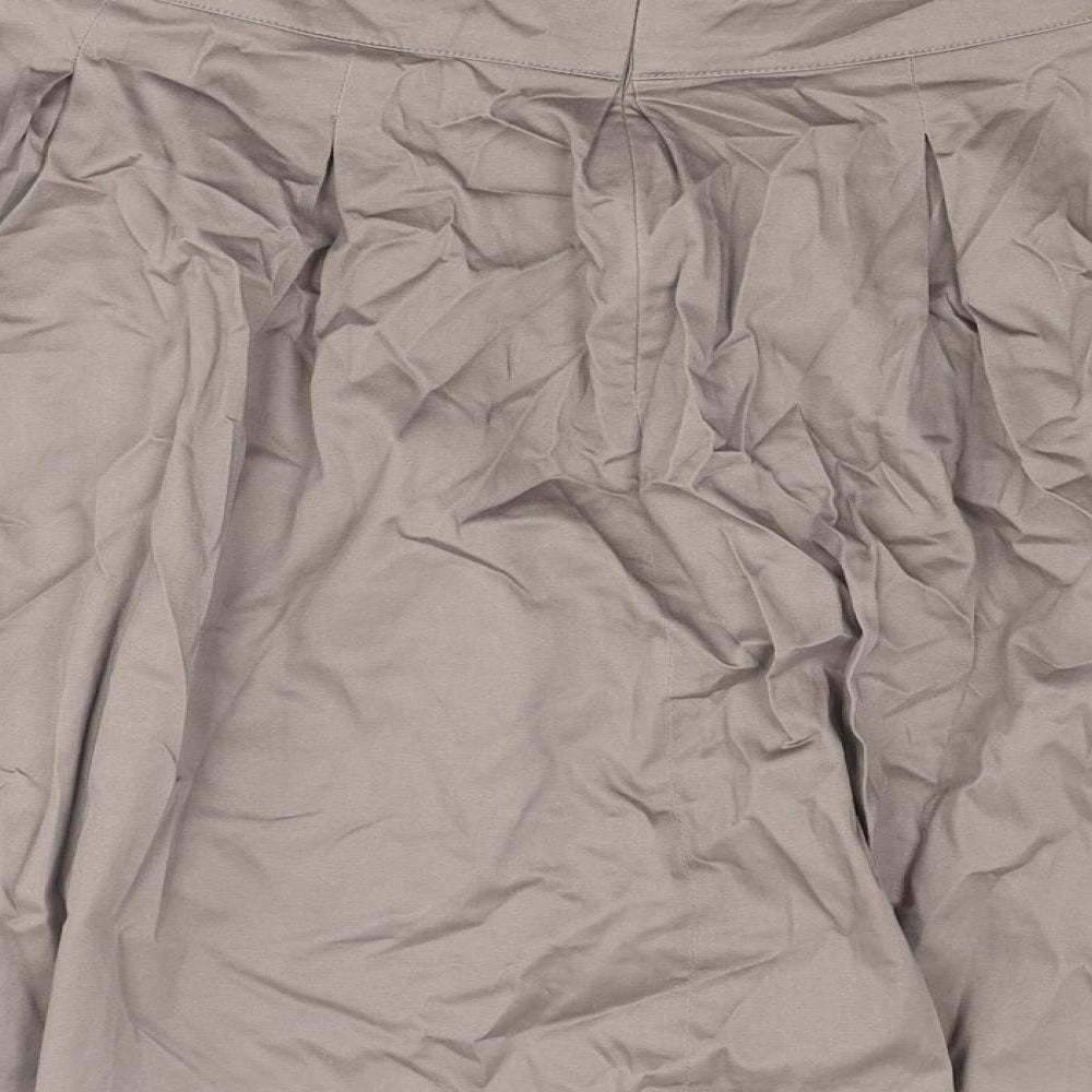 Dorothy Perkins Womens Brown Cotton Tulip Skirt Size 14 Zip