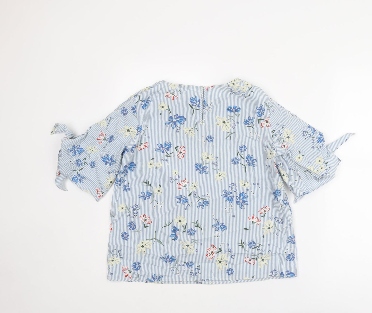 Womens UK Size 6 H&M Blue Basic Blouse