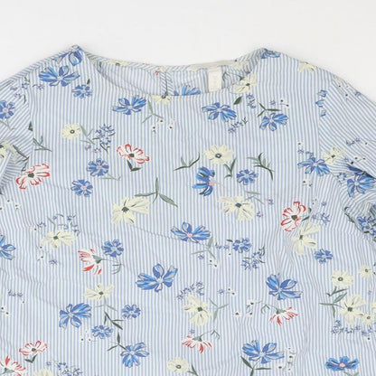 Womens UK Size 6 H&M Blue Basic Blouse