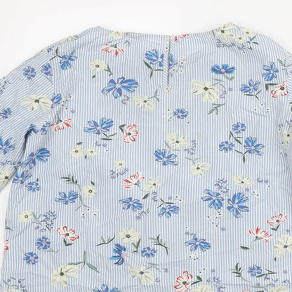 Womens UK Size 6 H&M Blue Basic Blouse