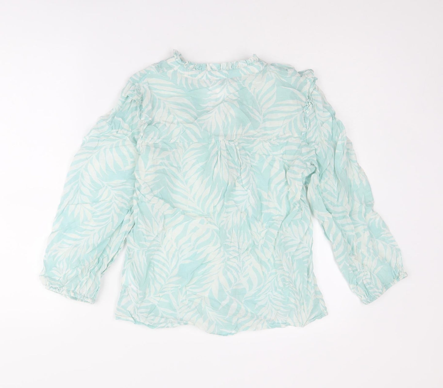 Womens UK Size 8 Principles Blue Basic Button-Up