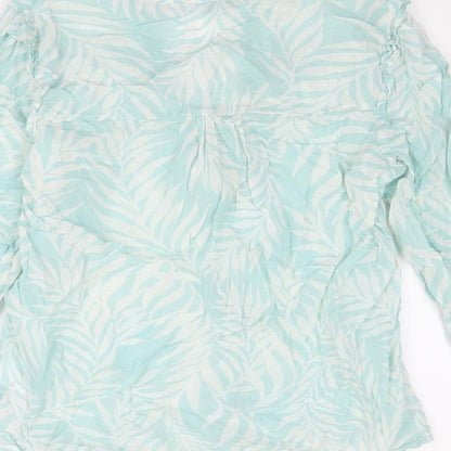 Womens UK Size 8 Principles Blue Basic Button-Up