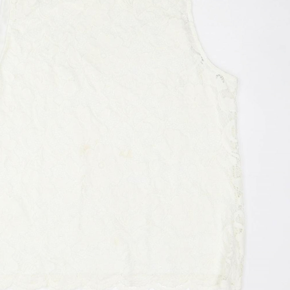 Womens UK Size 20 New Look Ivory Basic Tank