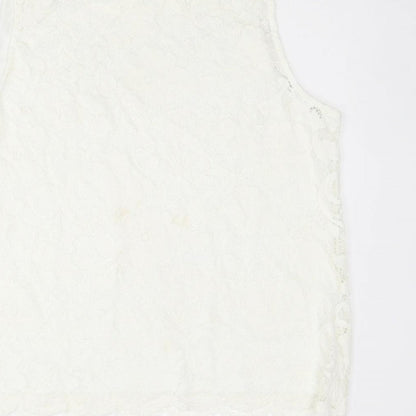 Womens UK Size 20 New Look Ivory Basic Tank