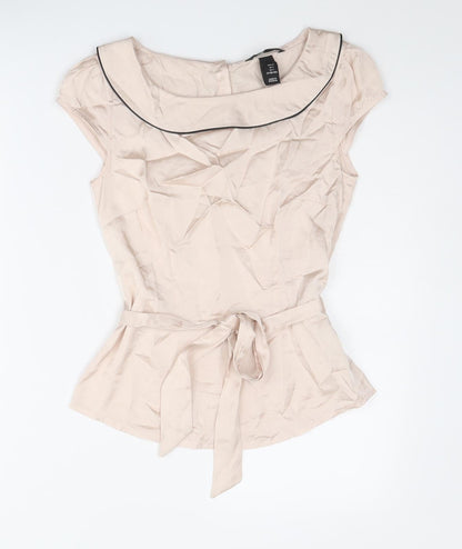 Womens UK Size 6 H&M Pink Basic Blouse