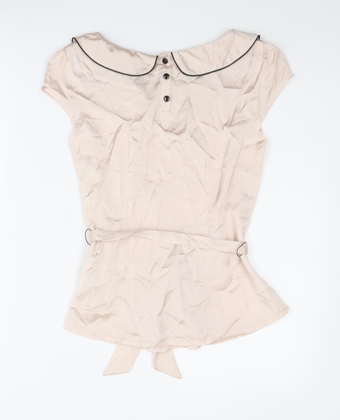 Womens UK Size 6 H&M Pink Basic Blouse