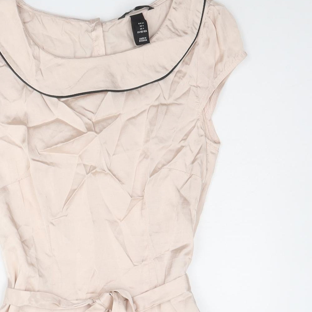 Womens UK Size 6 H&M Pink Basic Blouse