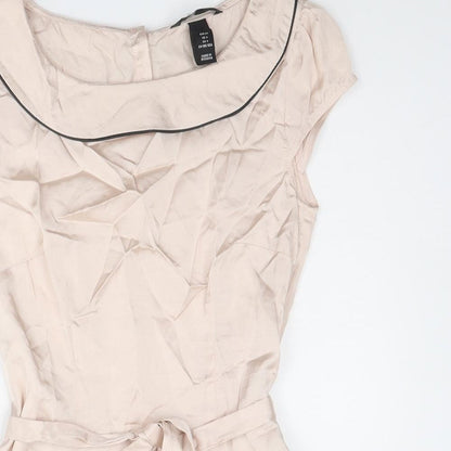 Womens UK Size 6 H&M Pink Basic Blouse