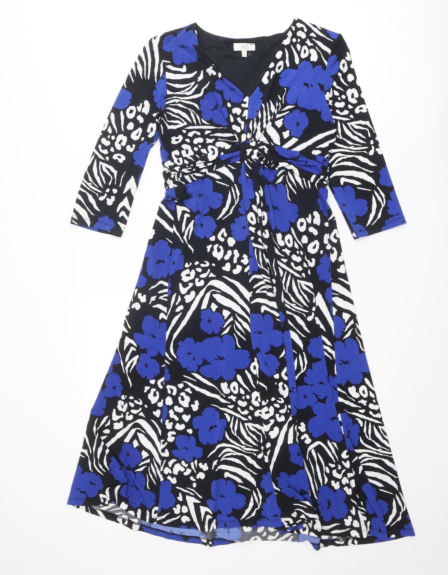 Country Casuals Womens Multicoloured Geometric Polyester A-Line Size S V-Neck Pullover