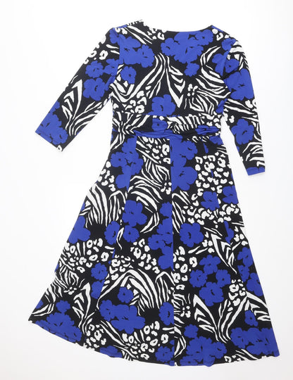 Country Casuals Womens Multicoloured Geometric Polyester A-Line Size S V-Neck Pullover