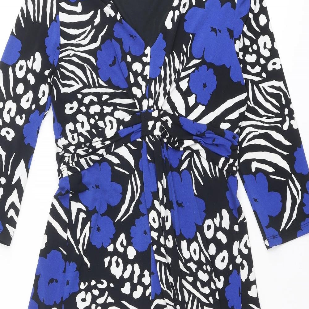 Country Casuals Womens Multicoloured Geometric Polyester A-Line Size S V-Neck Pullover