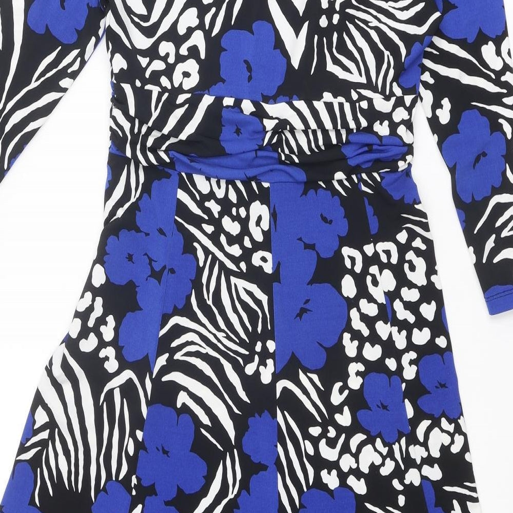 Country Casuals Womens Multicoloured Geometric Polyester A-Line Size S V-Neck Pullover