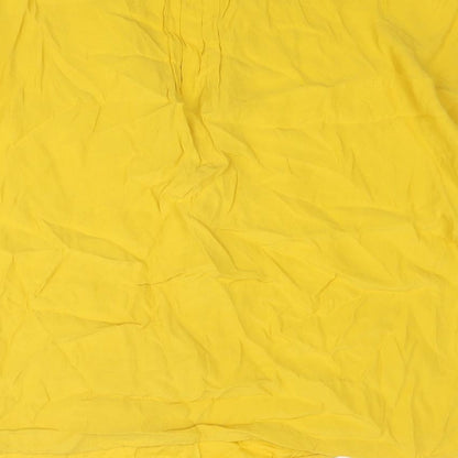 Phase Eight Womens Yellow Viscose Basic T-Shirt Size 12 V-Neck