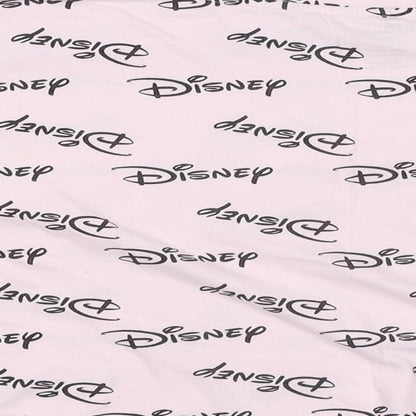 Womens UK Size 14 Disney Pink Cropped T-Shirt